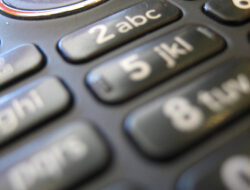 cell phone texting closeup
