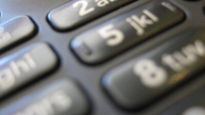 cell phone texting closeup