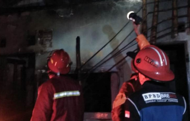 Kios Bensin di Dukuh Kramat Desa Bumiayu Ludes Terbakar
