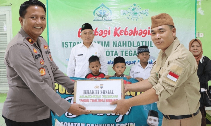 Polres Tegal Kota Mengadakan bakti sosial ke Yayasan Istana Yatim NU Tegal Timur