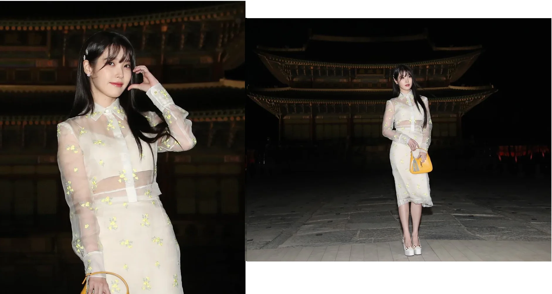 Reaksi heboh fans melihat IU di fashion show Gucci di Gyeongbokgung