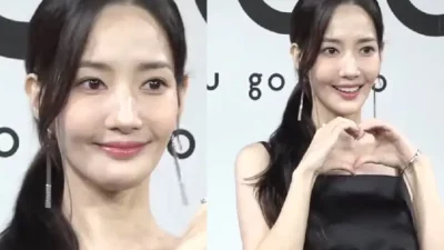 Park Min-young menghadiri acara kosmetik yang diadakan di Tokyo, Jepang