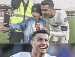 Ronaldo Cetak Gol lalu Foto Bareng Bocah dan Raih Guinness World Record