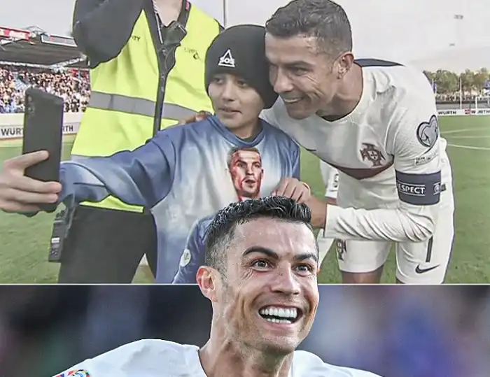 Ronaldo Cetak Gol lalu Foto Bareng Bocah dan Raih Guinness World Record