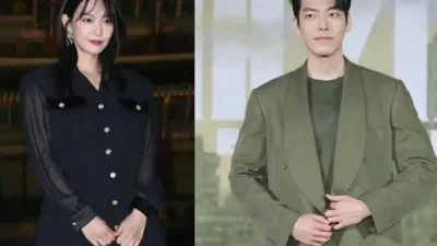 Pasangan romantis Sin Min-ah dan Kim Woo-bin