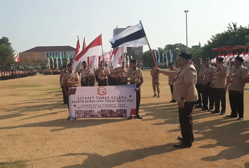 Estafet Tunas Kelapa Pramuka Rembang Menuju Pemalang