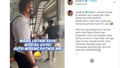 Mobil Listrik Sandiaga Uno Mogok di Bandara