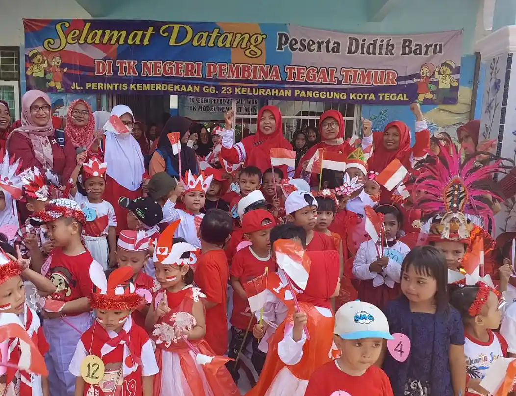 TK Negeri Pembina Tegal Timur Gelar Lomba Nasionalisme dalam Rangka HUT RI ke-78