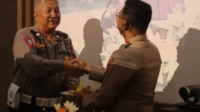 Polantas Polres Tegal Rayakan Hari Lalu Lintas dengan Potong Tumpeng, Ini Prestasi Mereka